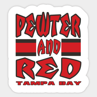 Tampa LYFE Pewter and Red True Football Colors! Sticker